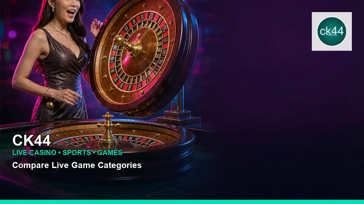 CK44 লাইভ ক্যাসিনো ও স্পোর্টস গেমস | Bangladesh live gaming — live casino showcase · 4 — sports betting